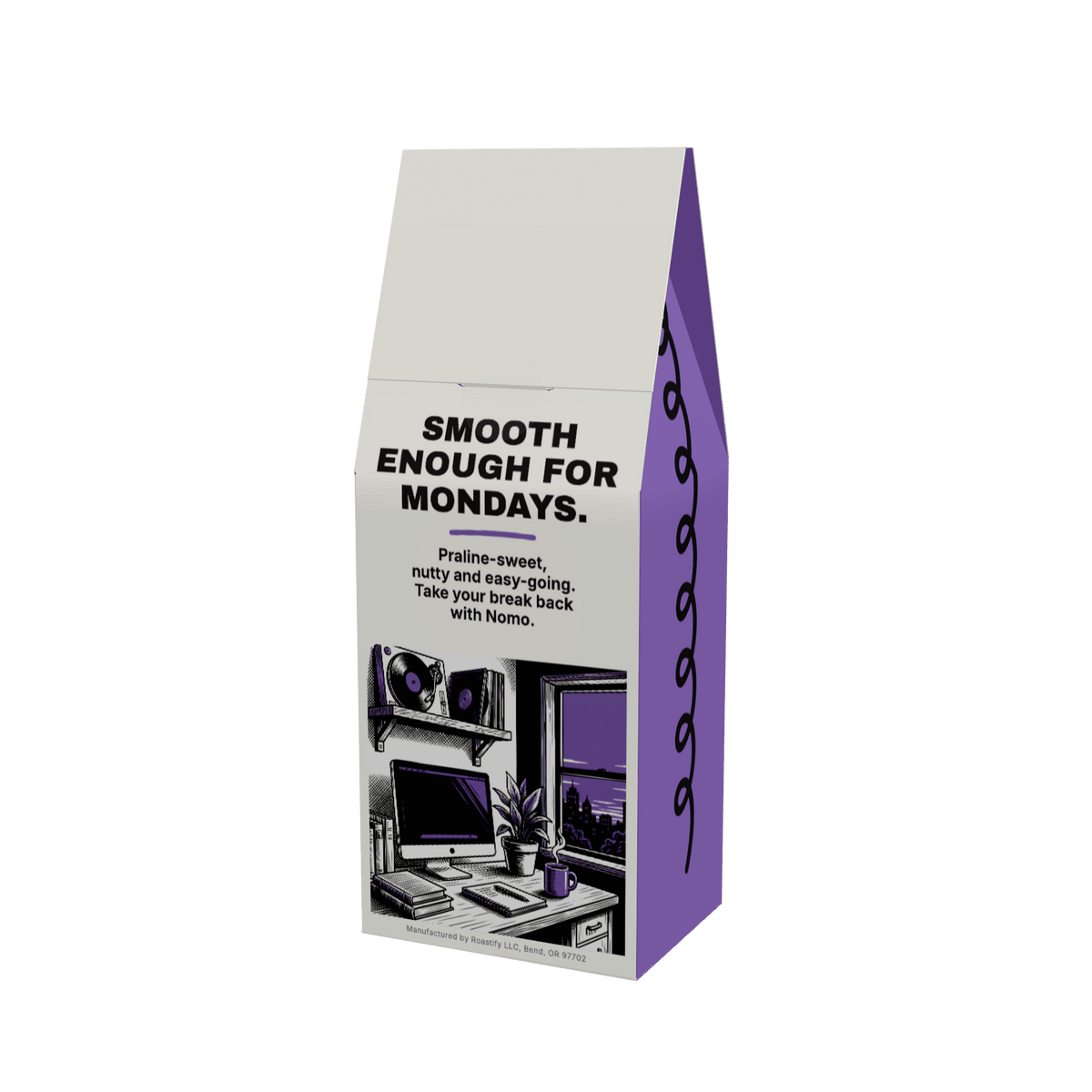 NOMO Smooth Blend 12 oz coffee box, back