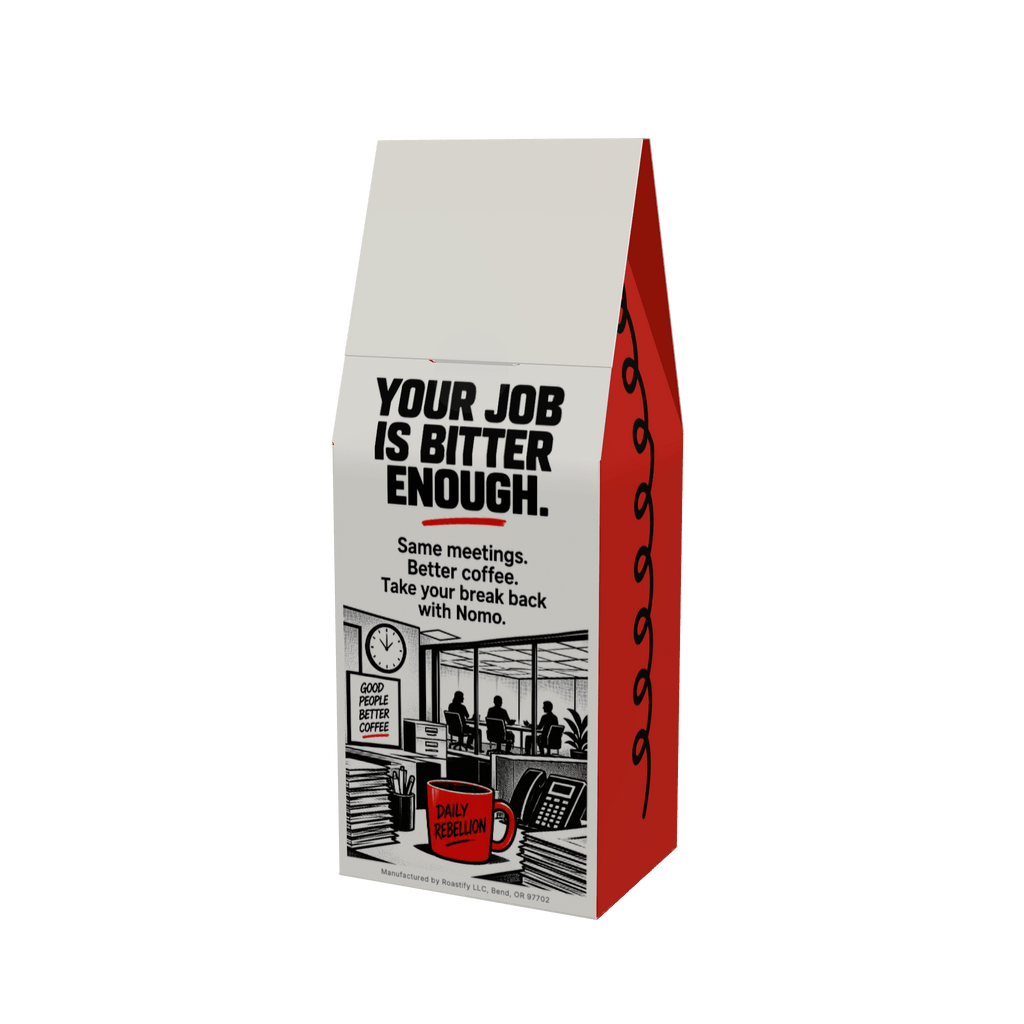 NOMO Medium Roast 12 oz coffee box, back