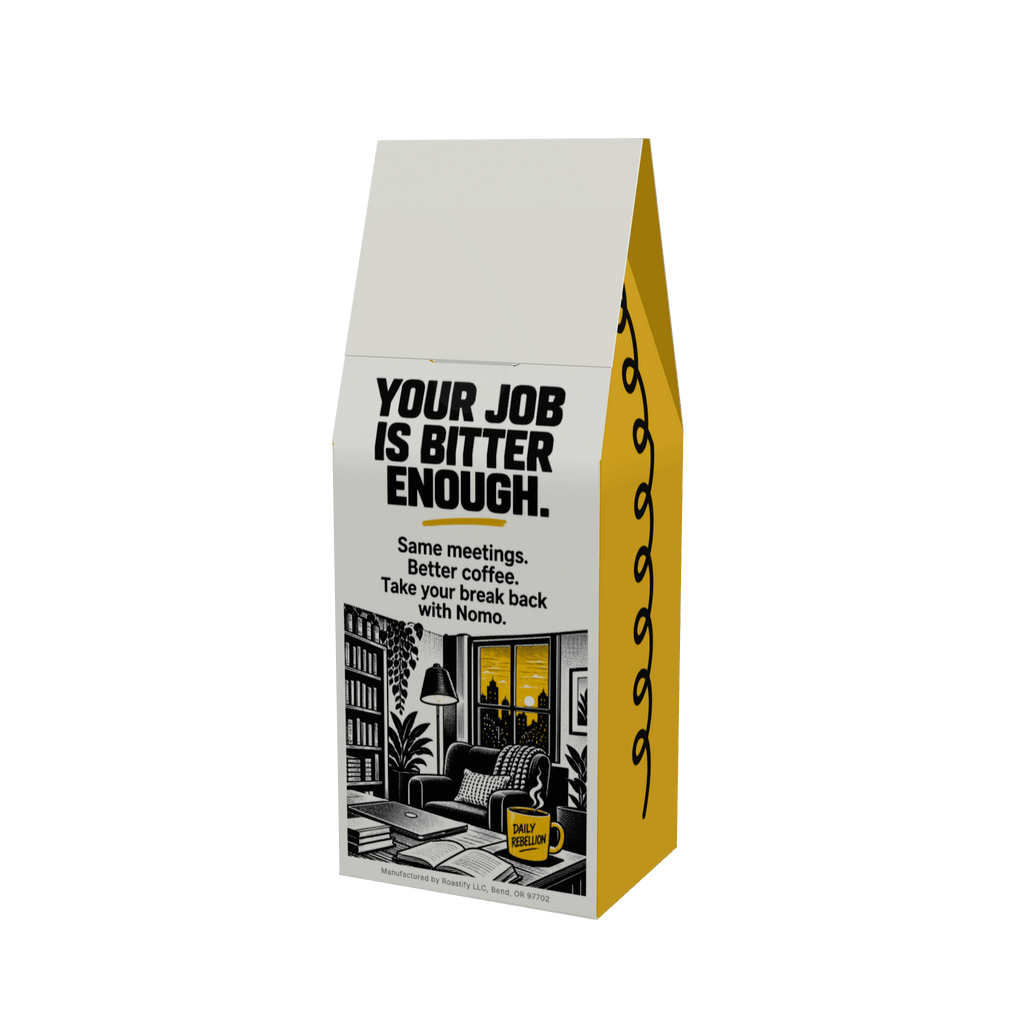 NOMO Decaf 12 oz coffee box, back