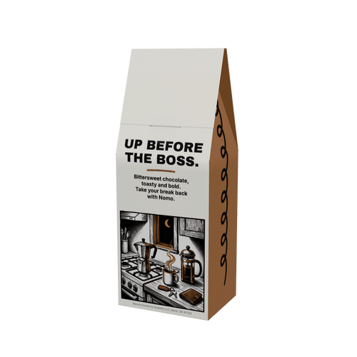 NOMO French Roast 12 oz coffee box, back
