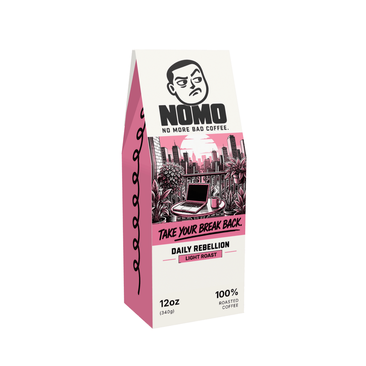 NOMO Light Roast 12 oz coffee box, front