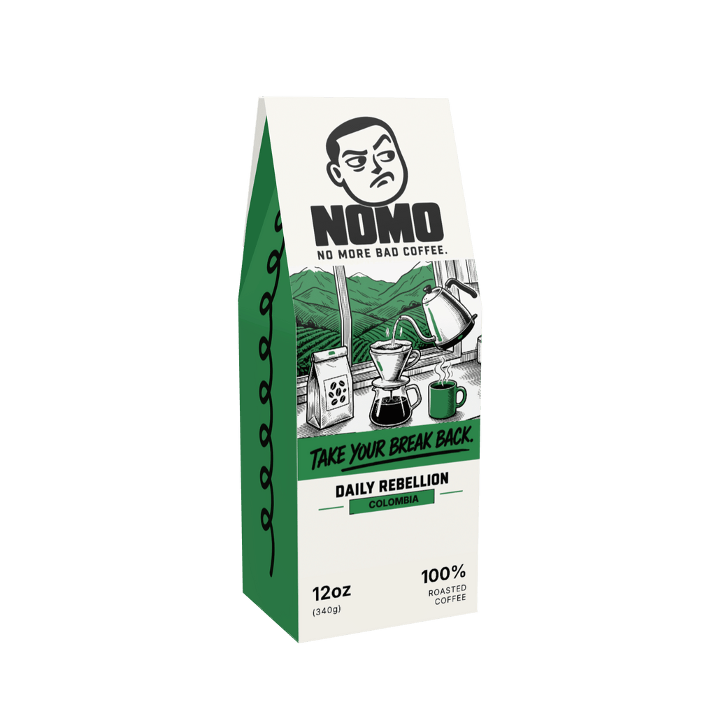 NOMO Colombia single origin 12 oz coffee box, front