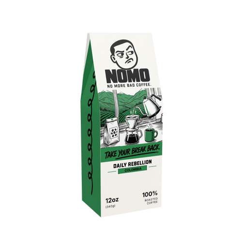 NOMO Colombia single origin 12 oz coffee box, front